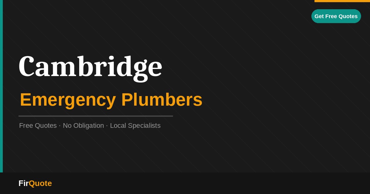 Cambridge Emergency Plumbers